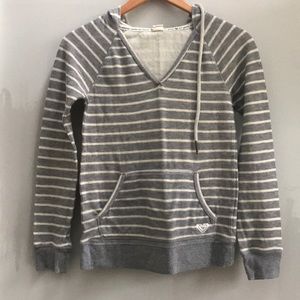 Cute sweater. Stripped gray and white ROXY sweater
